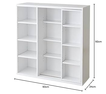 本棚 スライド式 シングル 90cm Amazon｜リコメン堂 スライド式本棚 幅90cm シングル 奥深タイプ